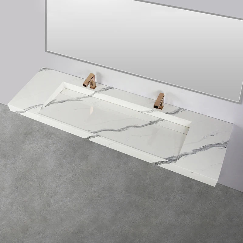 Customizable size pattern marble vanity sink