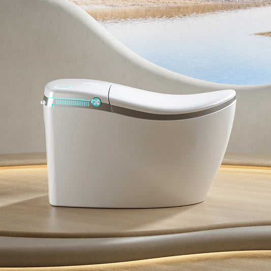 Stylish floor-standing automatic sensor flushing bidet bathroom integrated automatic smart toilet