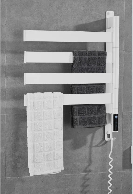 Bathroom Application Smart Automatic Gun Gray Radiator Electric Heated Towel Warmer Dryer Rack Wall Mounted Smart Towel Rack