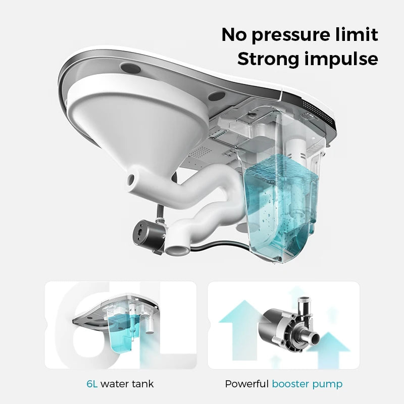 Stylish floor-standing automatic sensor flushing bidet bathroom integrated automatic smart toilet