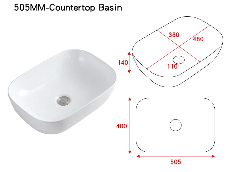 Modern design art basin ceramic countertop wash basin sanitary ware porcelain bathroom basin sink