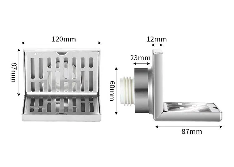 Customized OEM Linear 304 Stainless Steel Floor Drain Cleaning Tile Insert Shower Bathroom Odor Resistant Floor Drain