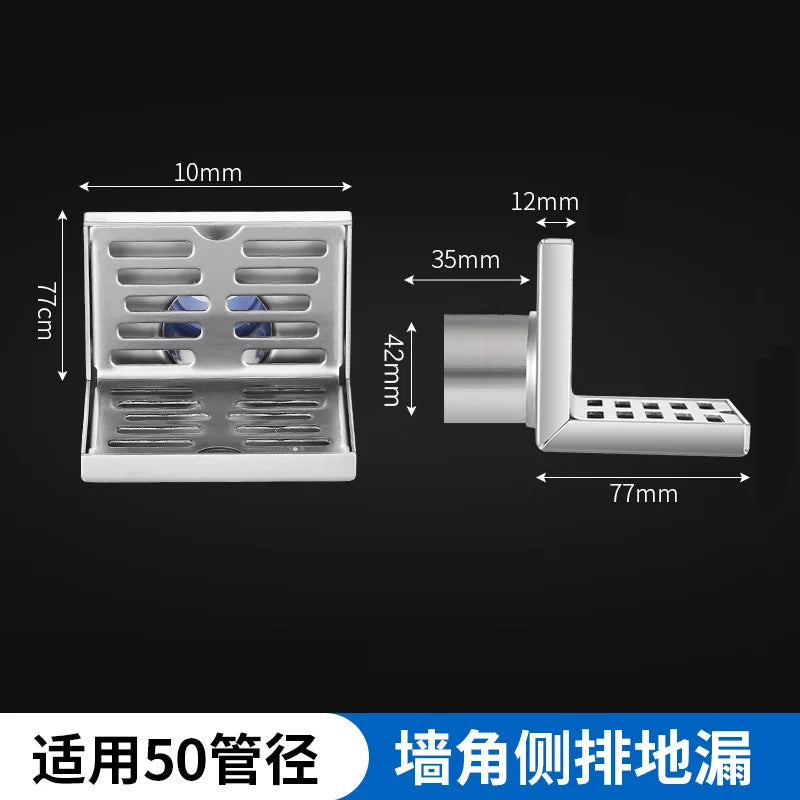 Customized OEM Linear 304 Stainless Steel Floor Drain Cleaning Tile Insert Shower Bathroom Odor Resistant Floor Drain