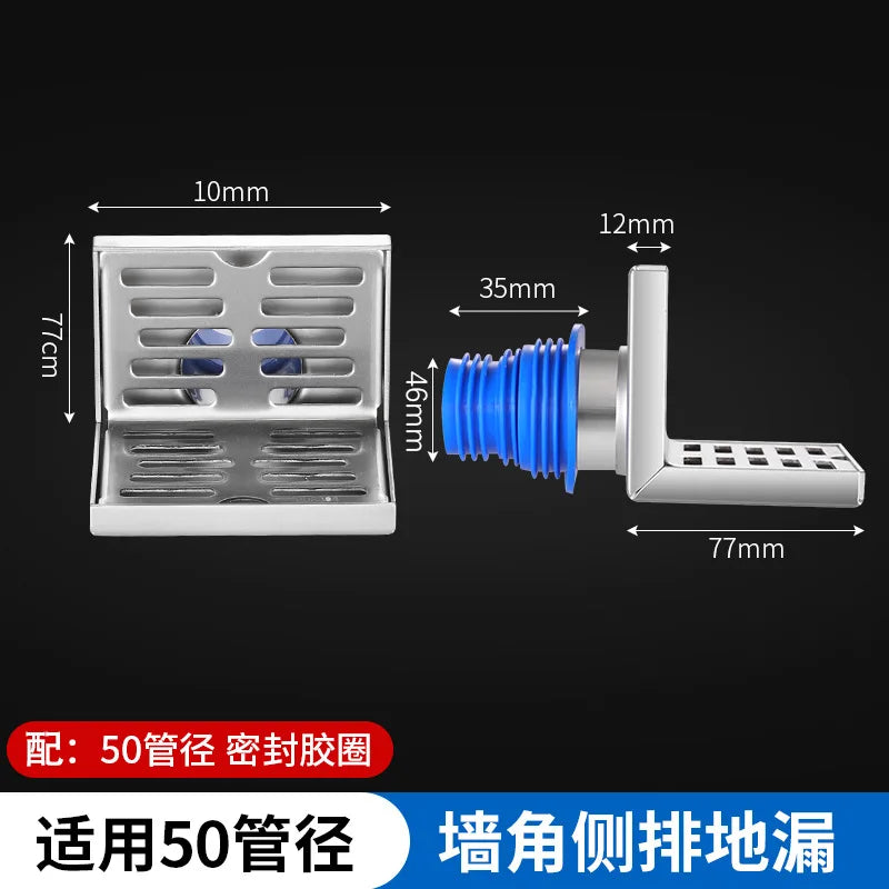 Customized OEM Linear 304 Stainless Steel Floor Drain Cleaning Tile Insert Shower Bathroom Odor Resistant Floor Drain