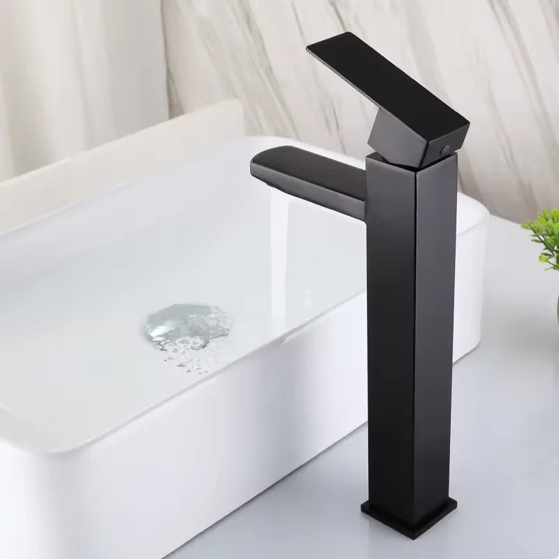 Hot Sale Modern Design 304 Stainless Steel Single Handle Hot and Cold Faucet for Bathroom Basin Sink