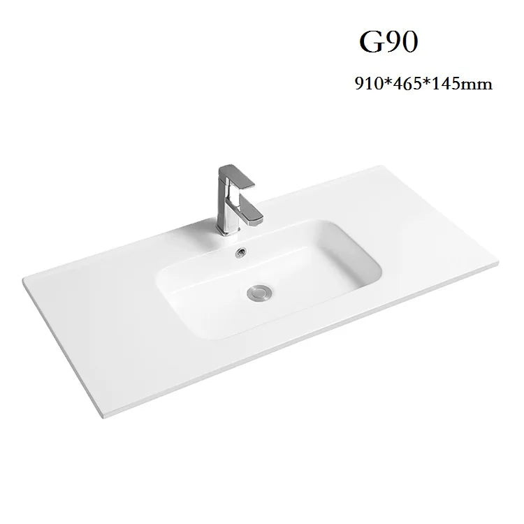 60cm to 120cm Bathroom Tabletop Thin Edge Wash Basin Washbasin